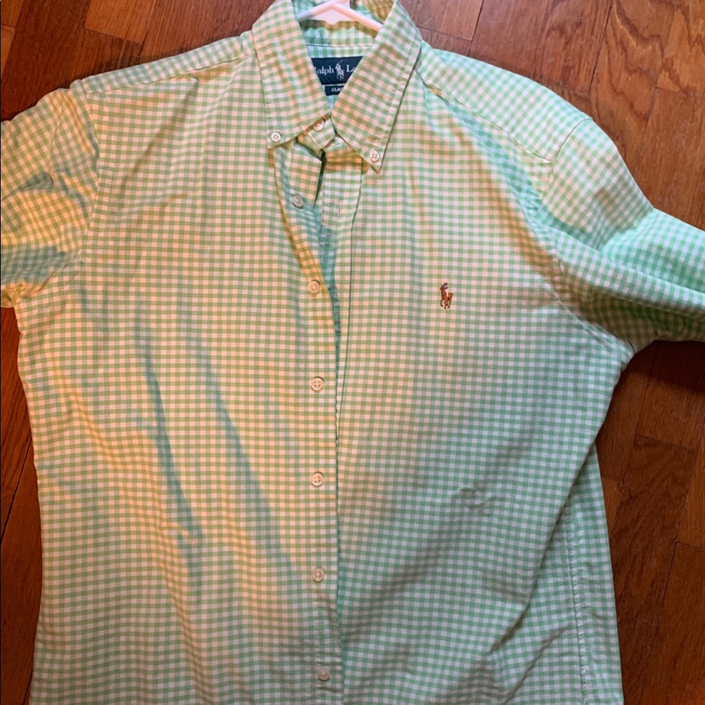 Ralph Lauren Polo Green Button Up Medium